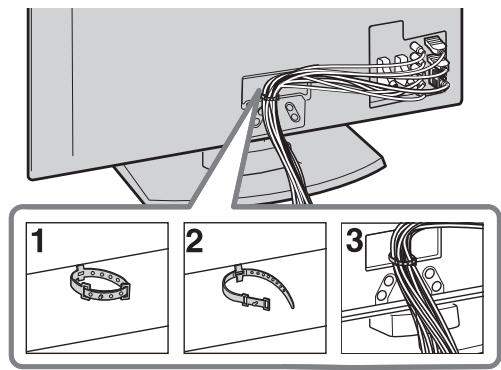 SONY KDL-32P3600 - 5: Bündeln der Kabel - 1