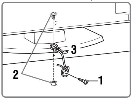 SONY KDL-32P3600 - 4: Voorkomen dat de televisione omvalt - 2