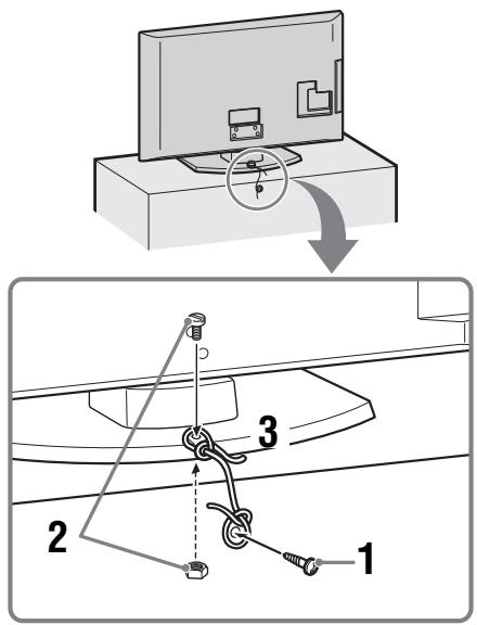 SONY KDL-32P3600 - 4: Fissaggio antirovesciamento del teilevisore - 1