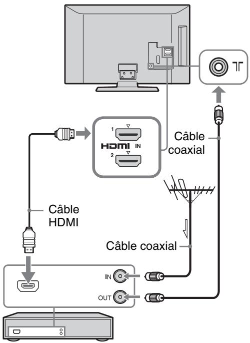 SONY KDL-32P3600 - 3: Raccordement d'une antenne ou d'un magnétoscope/graveur DVD - 5