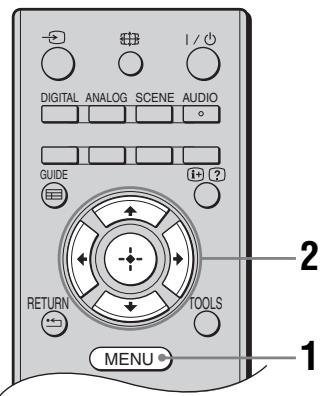 SONY KDL-32P3600 - Navigation dans les menus - 1