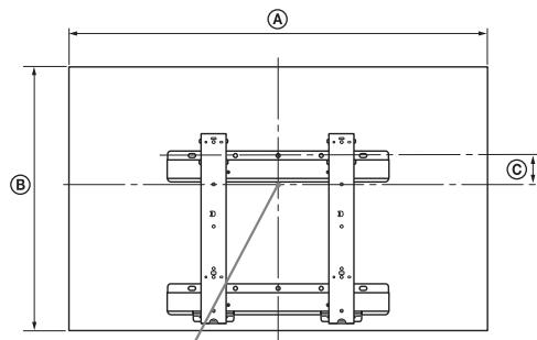 SONY KDL-32P3600 - Tabella delle dimensioni di installmente del teilevisore - 1