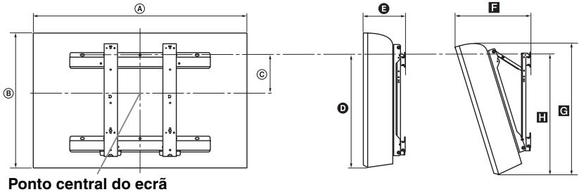 SONY BRAVIA KDL-26BX321 - Tabela de dimensões de instalação do televisor - 2