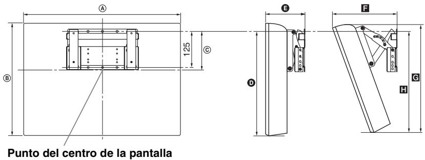 SONY BRAVIA KDL-26BX321 - Tabla de dimensiones de instalación del televisor - 1