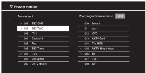 SONY BRAVIA KDL-26BX321 - De lijst met Digitale Favorieten gebruiken DV3\* - 1