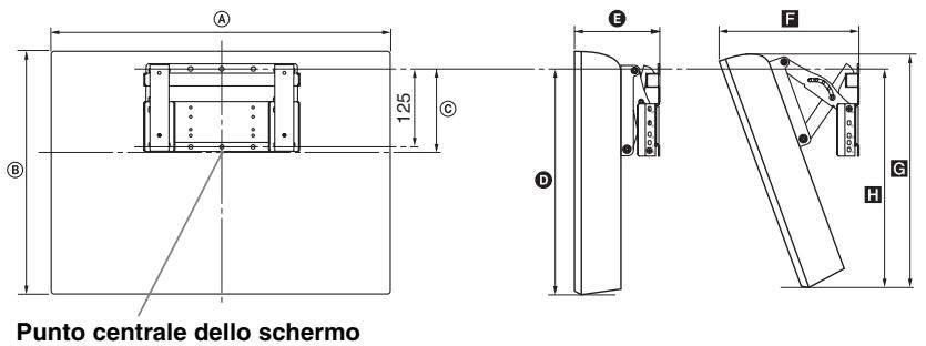 SONY BRAVIA KDL-26BX321 - Tabella delle dimensioni di installazione del televisore - 1