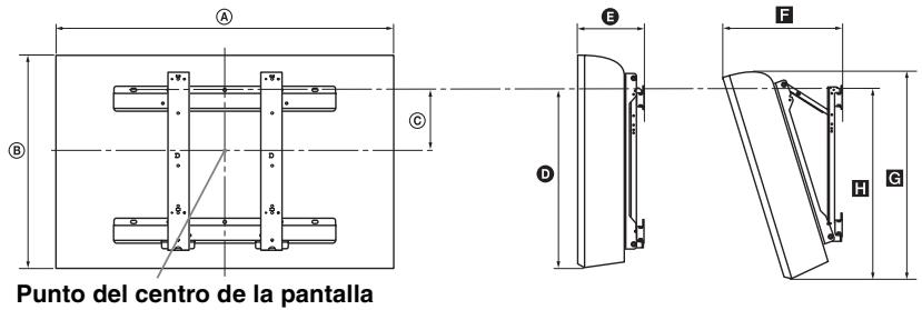SONY BRAVIA KDL-26BX321 - Tabla de dimensiones de instalación del televisor - 2
