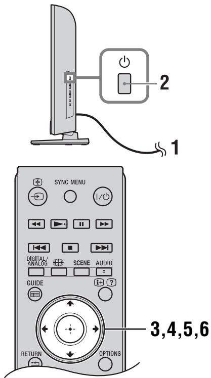 SONY BRAVIA KDL-26BX321 - 5: de taal, het land/de regio en de locatie selecteren - 1