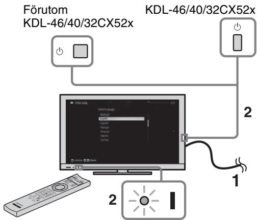 SONY BRAVIA KDL-37EX725 - 7: Utföra startinställningar - 1