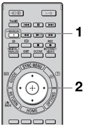 SONY BRAVIA KDL-37EX725 - Zobrazení návodu k použití (příručka i-Manual) - 1