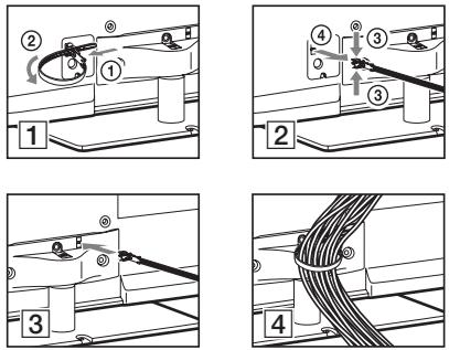 SONY BRAVIA KDL-37EX725 - 6: Rangement du cordon d'alimentation/Rangement des câbles - 3
