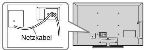 SONY BRAVIA KDL-37EX725 - 6: Netzkabelführung/ Bündeln der Kabel - 1