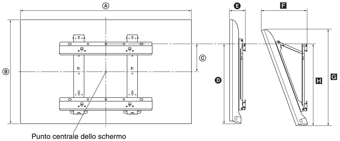 SONY BRAVIA KDL-37EX725 - Posizione dei ganci - 2