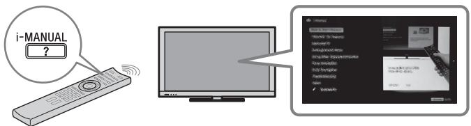 SONY BRAVIA KDL-37EX725 - Etter at du har satt opp BRAVIA TV-en din og har lært de grunnleggende operasjonene ved hjelp av denne veiledningen, kan du se den innebygde veiledningen (i-Manual) for en grundigere forklaring om funksjonene til TV-en. - 1