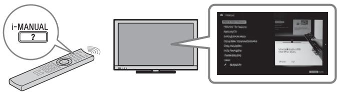 SONY BRAVIA KDL-37EX725 - Når du har indstillet dit BRAVIA TV og lært de grundlæggende funktioner i denne vejledning, kan du finde yderligere forklaringer om tv'ets funktioner i den indbyggede vejledning (i-Manual). - 1