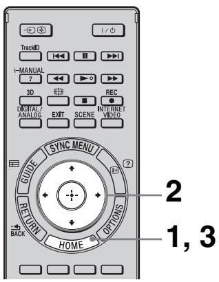SONY BRAVIA KDL-37EX725 - Velge forskjellige funksjoner og innstillinger (Hjemme (meny)) - 1
