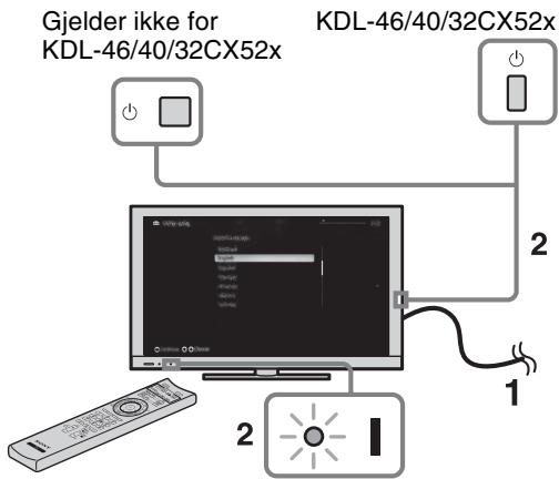 SONY BRAVIA KDL-37EX725 - 7: Utføre grunnleggende innstilling - 1