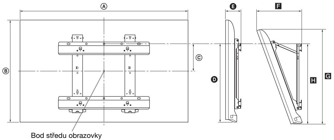 SONY BRAVIA KDL-37EX725 - Umístění háku - 2