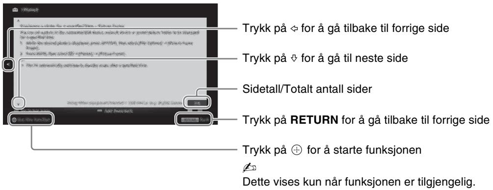 SONY BRAVIA KDL-37EX725 - Beskrivelse av i-Manual-skjermen - 1