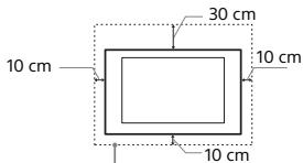 SONY KDL-32R400C - Installation an der Wand - 1
