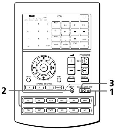 SONY RM-AV2500T - Att radera alla inlärda tangenter på engang - 1