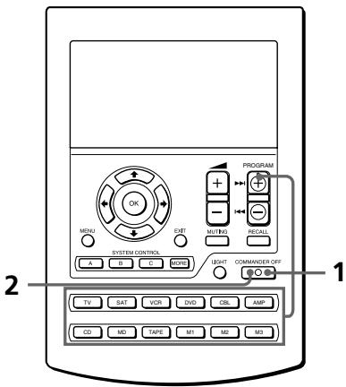 SONY RM-AV2500T - To adjust the component buttons - 1