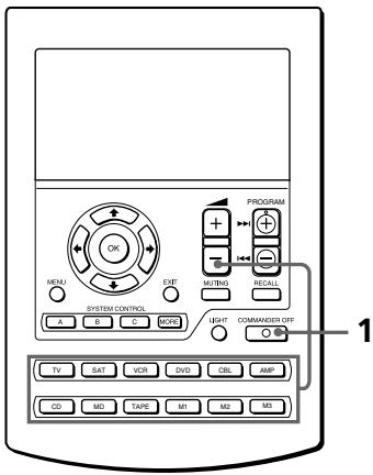 SONY RM-AV2500T - Programming the Power-On command of the selected component (for Sony components only) - 1