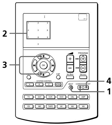 SONY RM-AV2500T - Adjusting the Backlight of the Display Window - 1