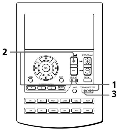 SONY RM-AV2500T - Inställing av touchtangenternas pipljud - 1