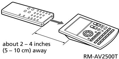 SONY RM-AV2500T - Example: To programme the (Play) signal of your component to the VCR (Play) key of the Commander - 1