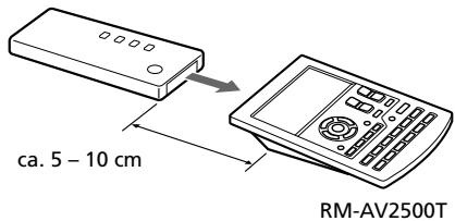 SONY RM-AV2500T - Exempel: Att lagra signalen for på/avslagning av en luftkonditionerare på knappen SYSTEM CONTROL B - 1