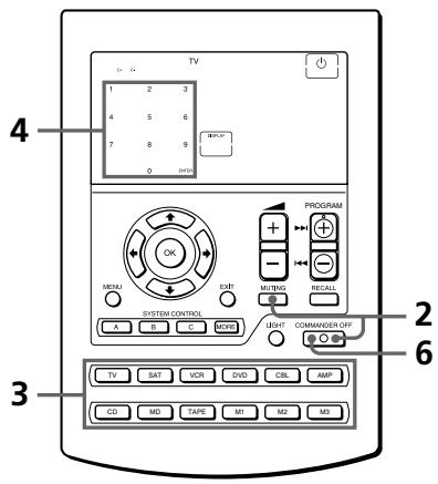 SONY RM-AV2500T - Setting a component code - 1