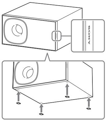 SONY RMT- AH101U - De subwoofer horizontal installeren (alleen HT-CT380/CT381) - 1