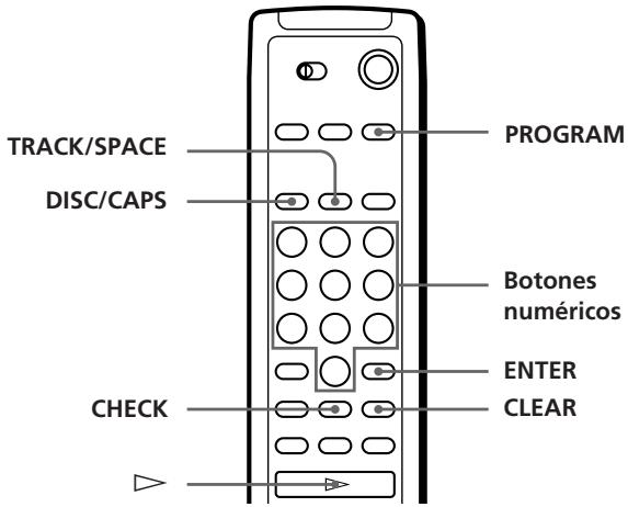 SONY CDP-CX250 - Creación de un programa utilizando el mando a distancia - 1