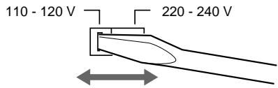 SONY CDP-CX250 - Ställa in VOLTAGE SELECTOR (Gäller ej för Europa, Kanada och Singapore) - 1
