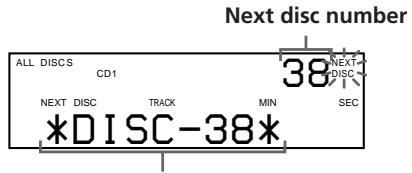 SONY CDP-CX250 - Specifying the Next Disc to Play - 1
