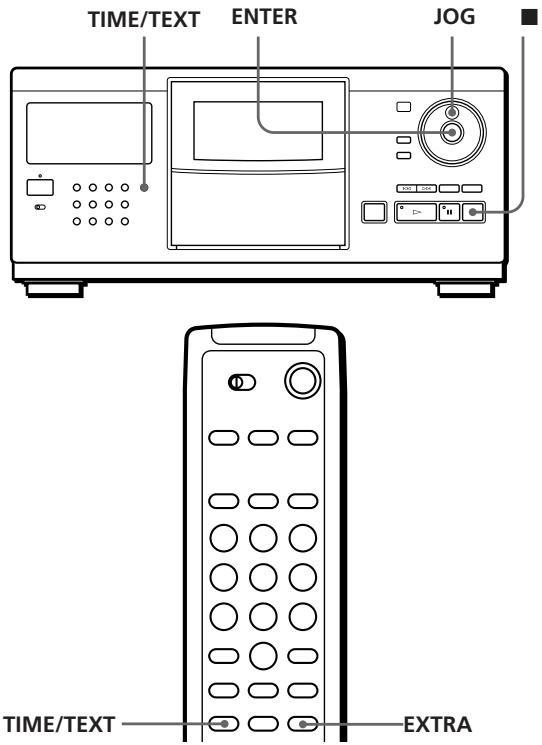 SONY CDP-CX250 - Using the Display - 1