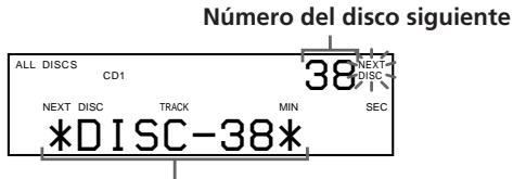SONY CDP-CX250 - Especificación del siguiente disco para reproducirlo - 1