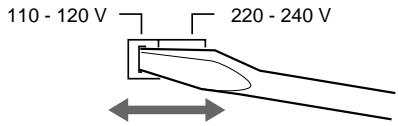 SONY CDP-CX250 - Réglage du sélecteur de tension (VOLTAGE SELECTOR) (excepté les modèles pour l'Europe, le Canada et Singapour) - 1