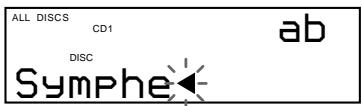 SONY CDP-CX250 - Så här rättar du den inmatade bokstaven - 1