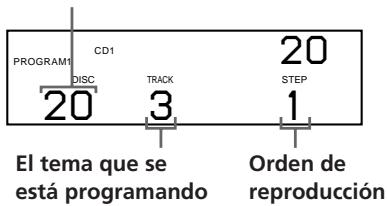 SONY CDP-CX250 - Creación de un programa utilizando el mando a distancia - 6