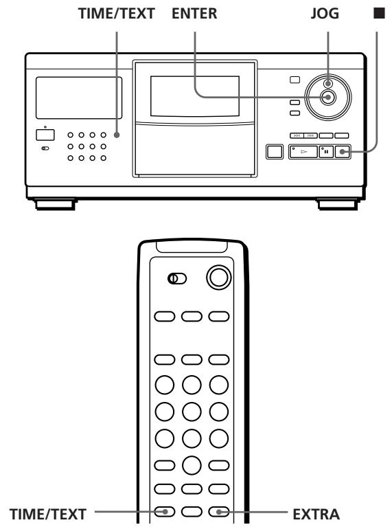 SONY CDP-CX250 - Utilisation de l'écran d'affichage - 1