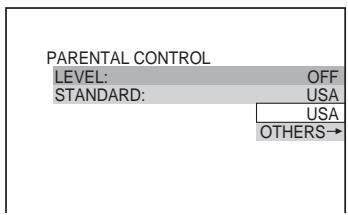 SONY DVP-LS785V - Press ↑/↓ to select "STANDARD," then press ENTER. - 1