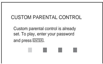 SONY DVP-LS785V - To play a disc for which Custom Parental Control is set - 1