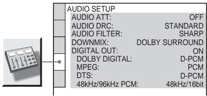 SONY DVP-LS785V - (AUDIO SETUP) - 1