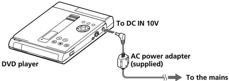 SONY PBD-V30 - Connecting the AC power adapter - 1