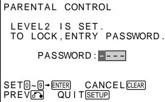 SONY PBD-V30 - Setting the Parental Control - 2