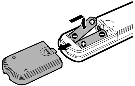 SONY PBD-V30 - Inserting batteries into the remote - 1