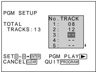 SONY PBD-V30 - To programme other tracks, repeat Step 2. - 1