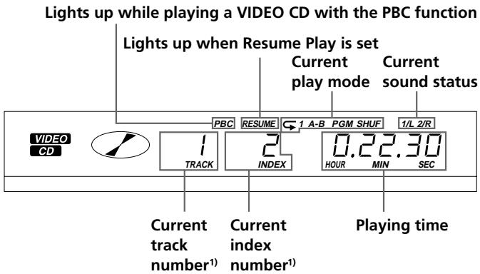 SONY PBD-V30 - Using the front panel display - 1
